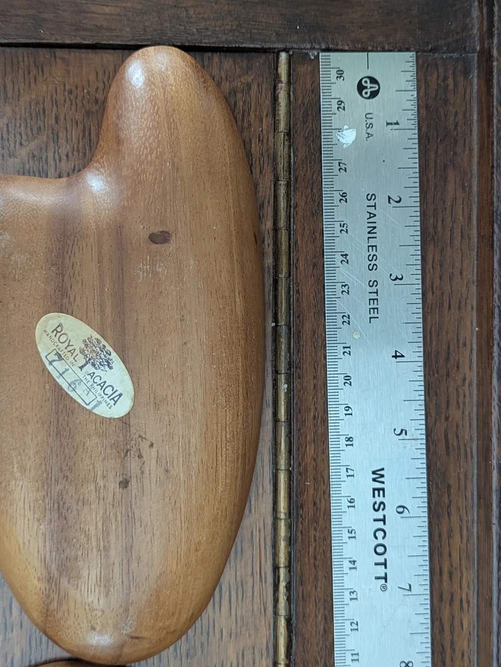 Royal Acacia Handcrafted Wood Small Trays Set of 2